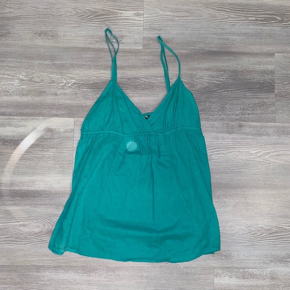 Volcom turquoise babydoll tank top size small